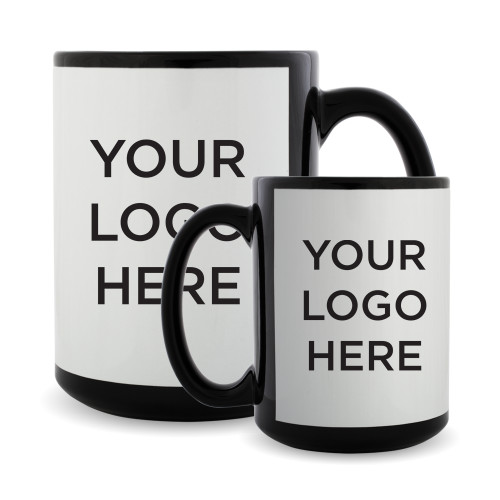 Full Color Black Mug 15oz-Blank Logo