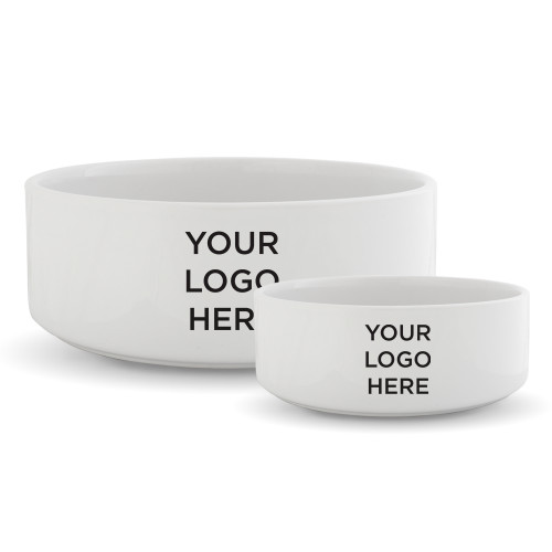 Ceramic Dog Bowl-Blank Logo