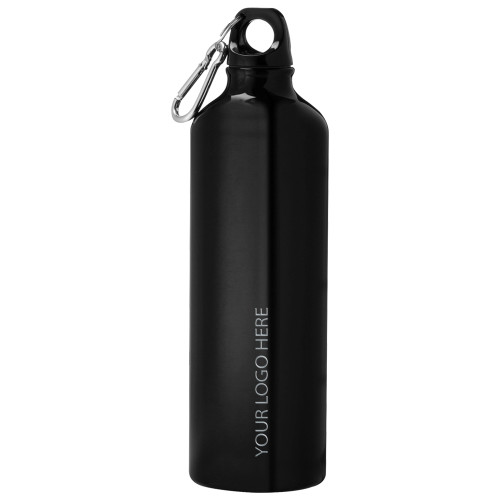 Venture Aluminum Black Bike Bottle 26oz-Blank Logo Engraved