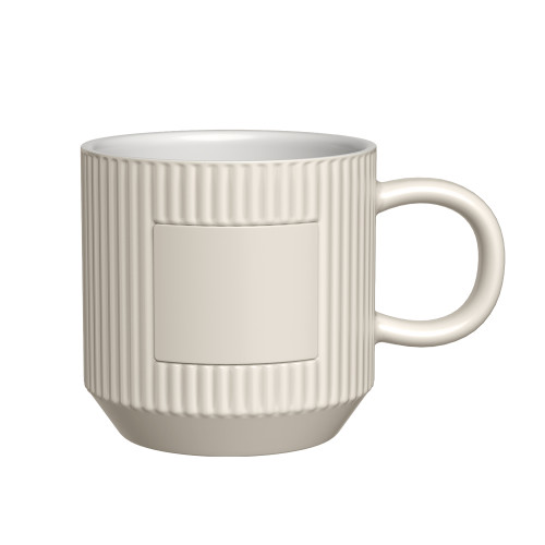 First Light Ivory Ceramic Mug-Blank Logo Engraved