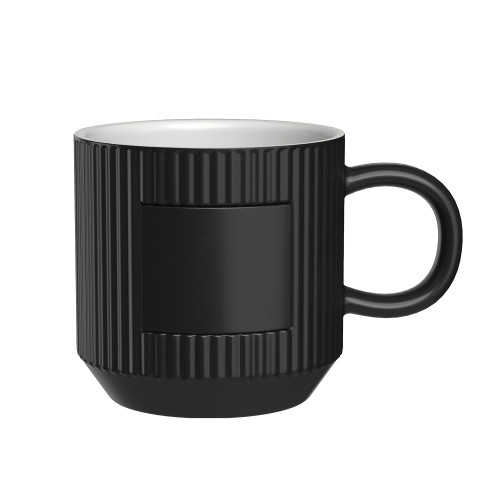 First Light Black Ceramic Mug-Blank Logo Engraved