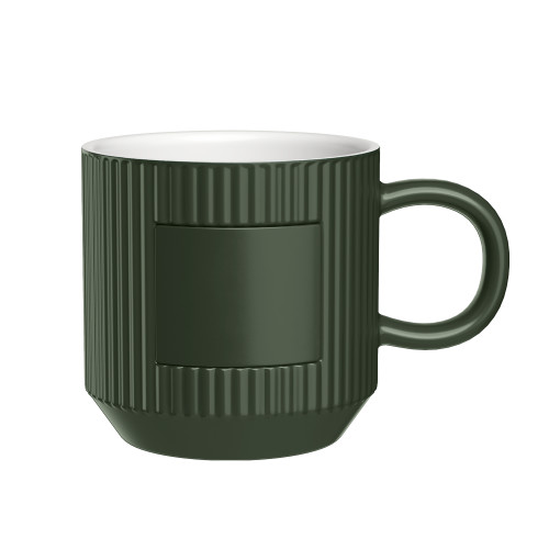 First Light Dark Green Ceramic Mug-Blank Logo Engraved