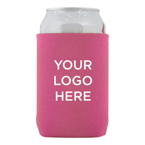 Neoprene Hot Pink Can Holder-Blank Logo