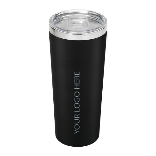 Thor Vacuum Insulated Black Tumbler 22oz-Blank Logo Engraved