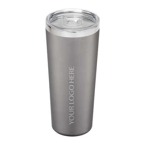 Thor Vacuum Insulated Grey Tumbler 22oz-Blank Logo Engraved