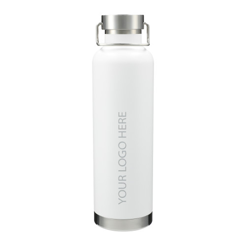 Thor Copper Vacuum Insulated White Bottle 32oz-Blank Logo Engraved