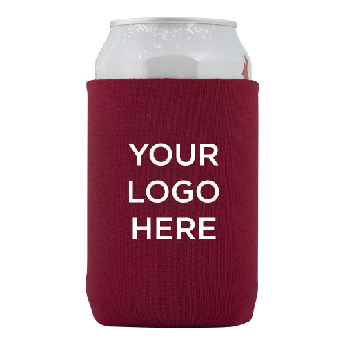 Neoprene Maroon Can Holder-Blank Logo