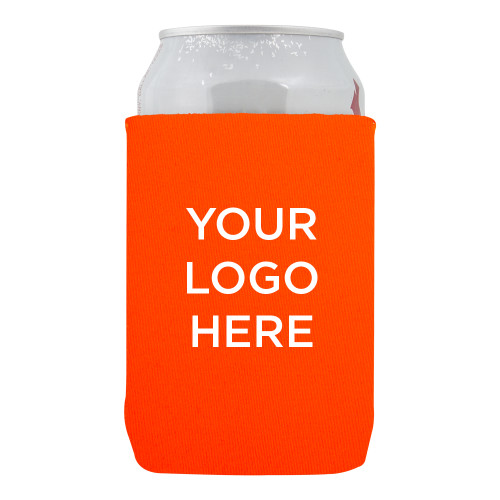 Neoprene Orange Can Holder-Blank Logo