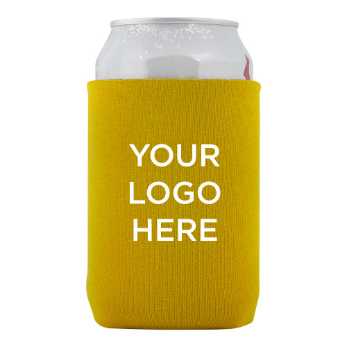 Neoprene Gold Can Holder-Blank Logo