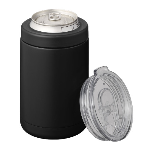 2 in 1 Black Can Cooler Tumbler 12oz-Blank Logo Engraved