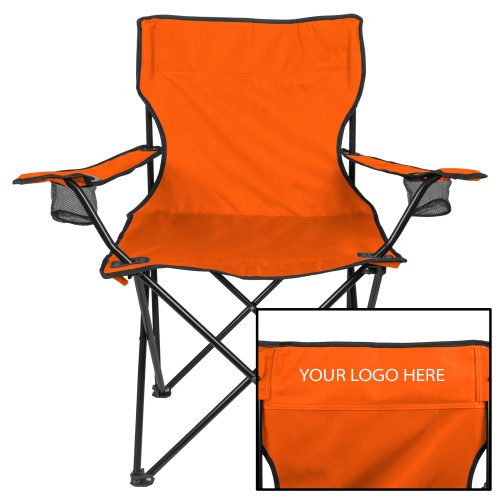 Deluxe Orange Captains Chair-Blank Logo