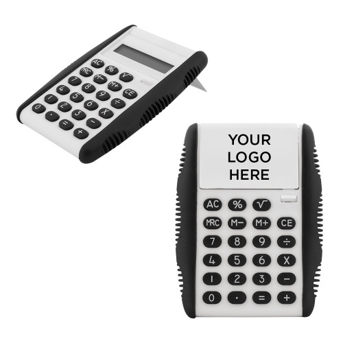 White Flip Cover Calculator-Blank Logo