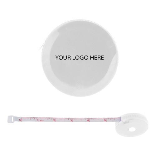 White Round Cloth 60 Inch Tape Measure-Blank Logo