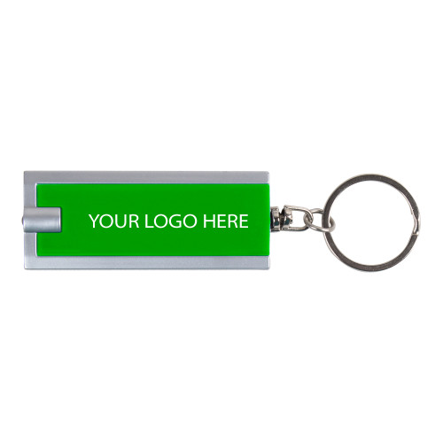 Turbo Kelly Green Flashlight Key Holder-Blank Logo