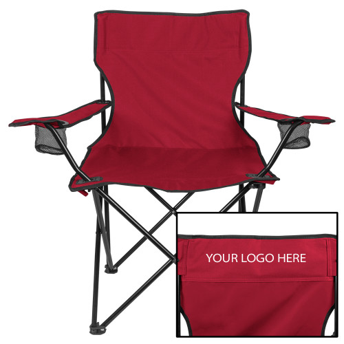Deluxe Cardinal Captains Chair-Blank Logo