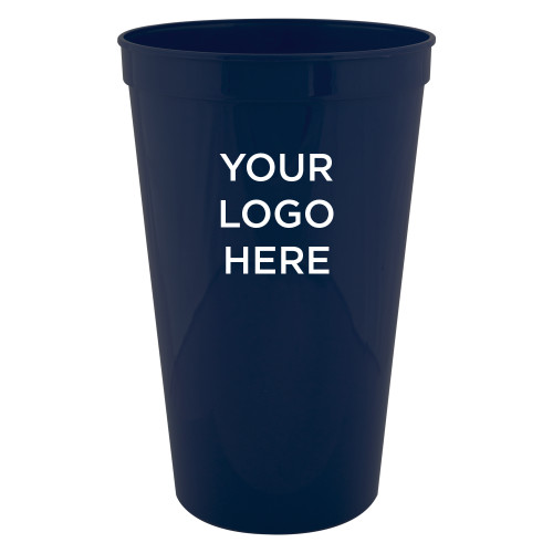 22 oz Navy Transparent Stadium Cup-Blank Logo