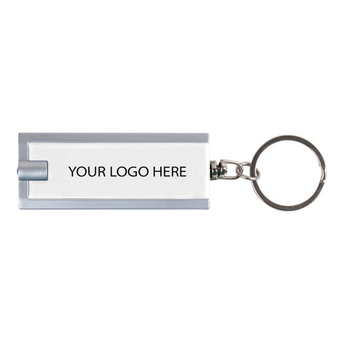 Turbo White Flashlight Key Holder-Blank Logo