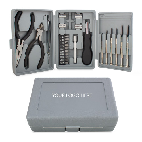 Compact 26 Piece Deluxe Tool Kit-Blank Logo