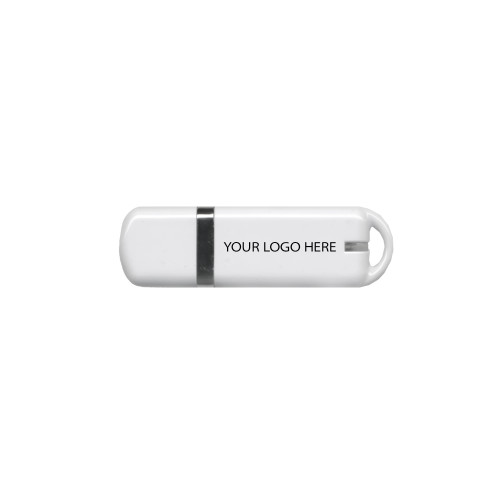 USB White Pen Drive 4G-Blank Logo