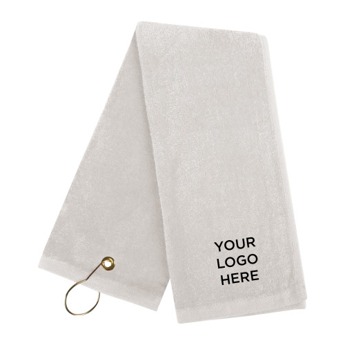 White Golf Towel-Blank Logo