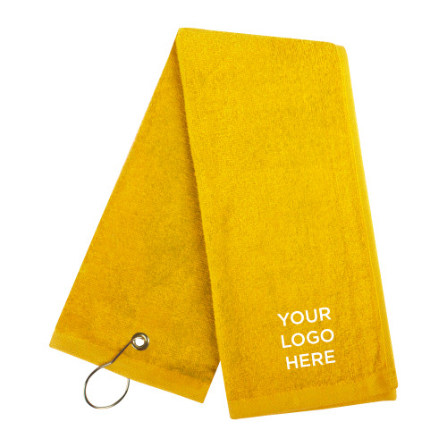 Gold Golf Towel-Blank Logo