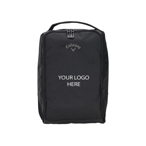 Callaway Clubhouse Black Golf Shoe Bag-Blank Logo