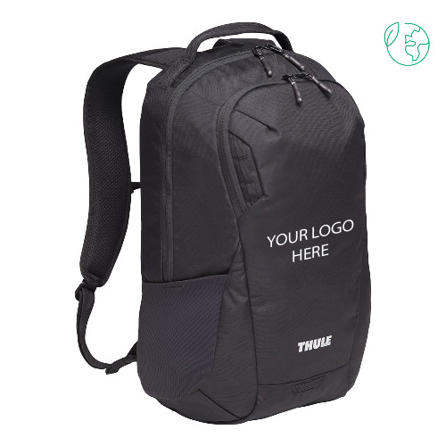 Thule Black Recycled Lumion 15 in. Computer Backpack-Blank Logo