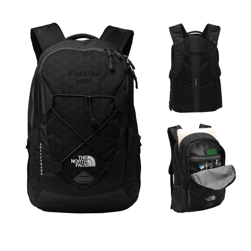 The North Face Black Groundwork Backpack-Blank Logo