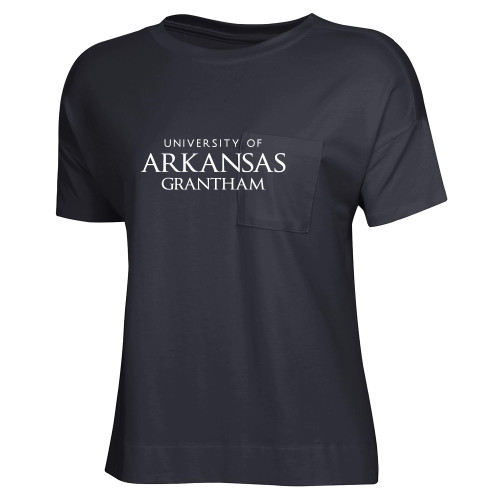 UA Grantham Gear Womens Black Luxe Pocket Tee