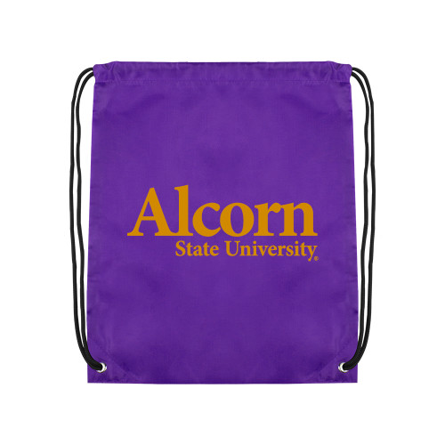  Purple Drawstring Backpack - Alcorn State University
