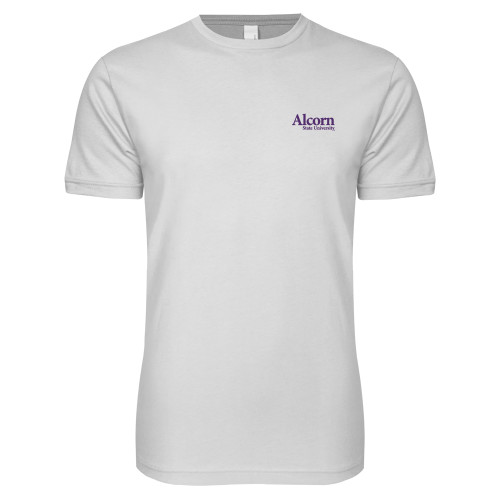  Next Level White SoftStyle T Shirt - Alcorn State University
