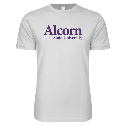  Next Level White SoftStyle T Shirt - Alcorn State University