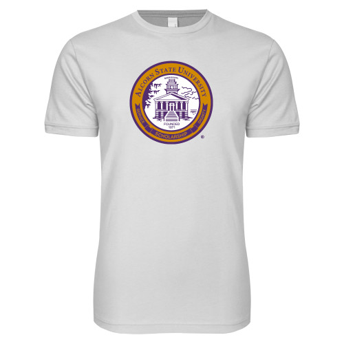 Next Level White SoftStyle T Shirt - Alcorn Seal