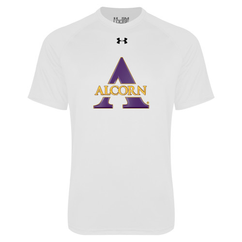  Under Armour White Tech Tee - Alcorn A