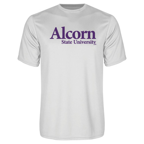  White Performance Tee - Alcorn State University