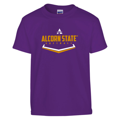  Youth Purple T Shirt - Alcorn State Softball