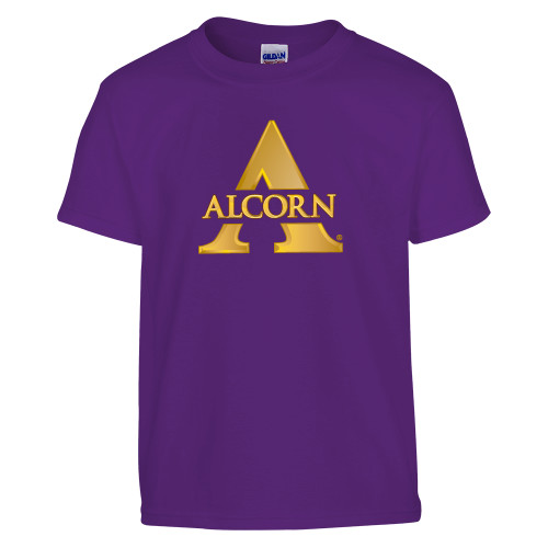  Youth Purple T Shirt - Alcorn A