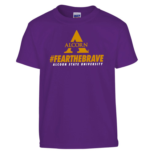  Youth Purple T Shirt - Fear the Brave