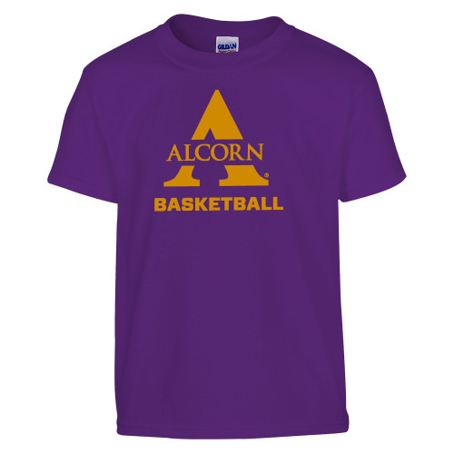 Youth Purple T Shirt - Alcorn Basketball