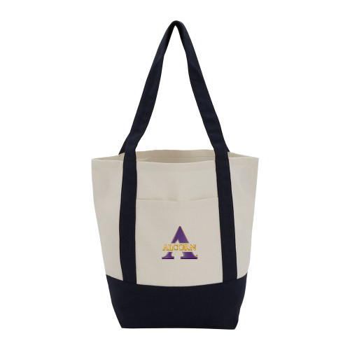  Mini Black Recycled 8oz Cotton Canvas Tote - Alcorn A