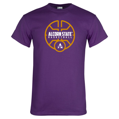  Purple T Shirt - Alcorn State Basketball