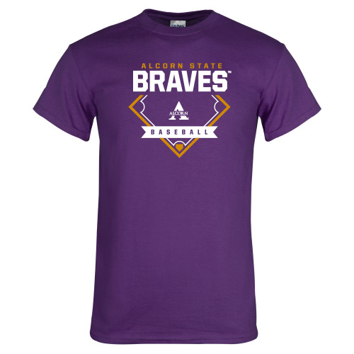  Purple T Shirt - Alcorn State Baseball