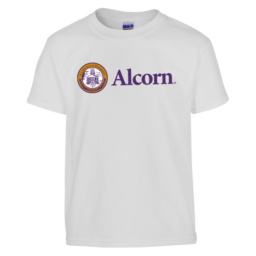  Youth White T Shirt - Alcorn