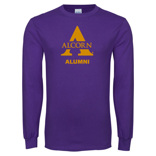  Purple Long Sleeve T Shirt - Alcorn Alumni