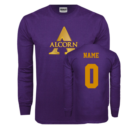  Purple Long Sleeve T Shirt - Alcorn A