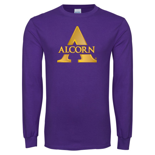  Purple Long Sleeve T Shirt - Alcorn A
