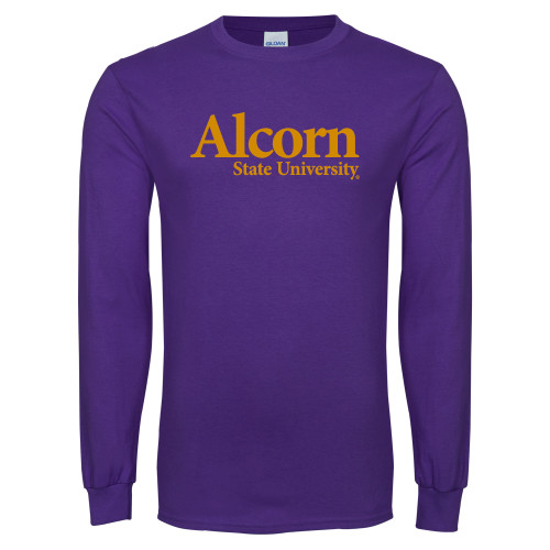  Purple Long Sleeve T Shirt - Alcorn State University