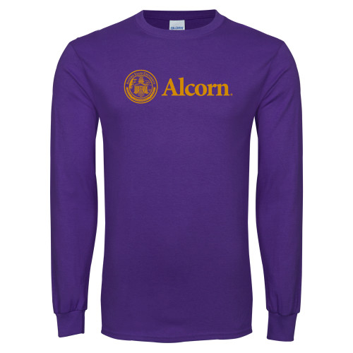  Purple Long Sleeve T Shirt - Alcorn