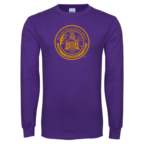  Purple Long Sleeve T Shirt - Alcorn Seal