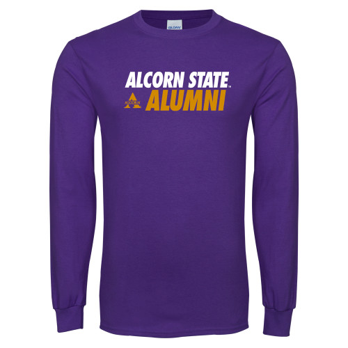  Purple Long Sleeve T Shirt - Alcorn State Alumni